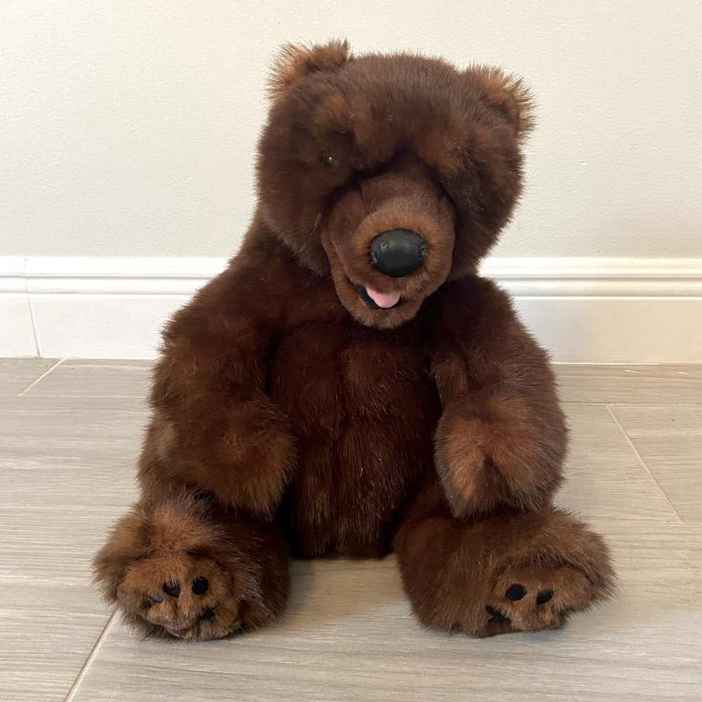 Disney Parks Hidden Mickey Brown Bear Hand Puppet